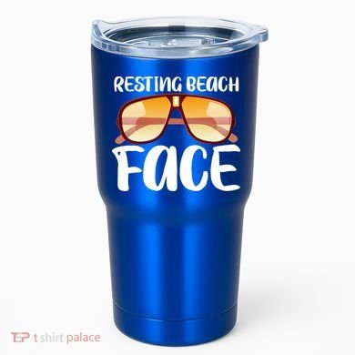 Resting Beach Face Summer Shades Tumbler