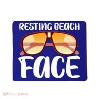 Resting Beach Face Summer Shades Mousepad thumb 0