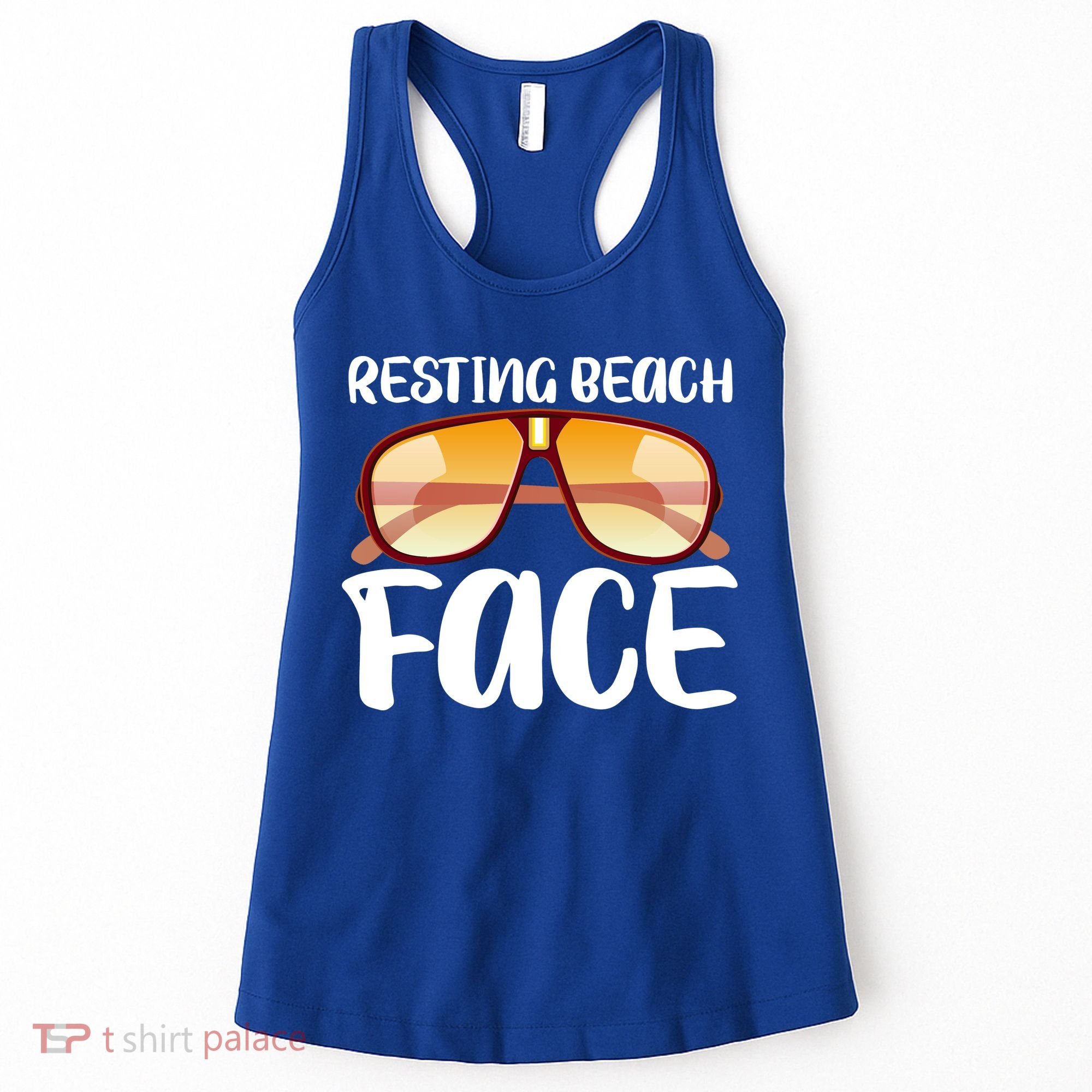 Resting Beach Face Summer Shades Women's Tank Top