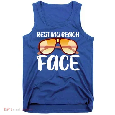 Resting Beach Face Summer Shades Tank Top
