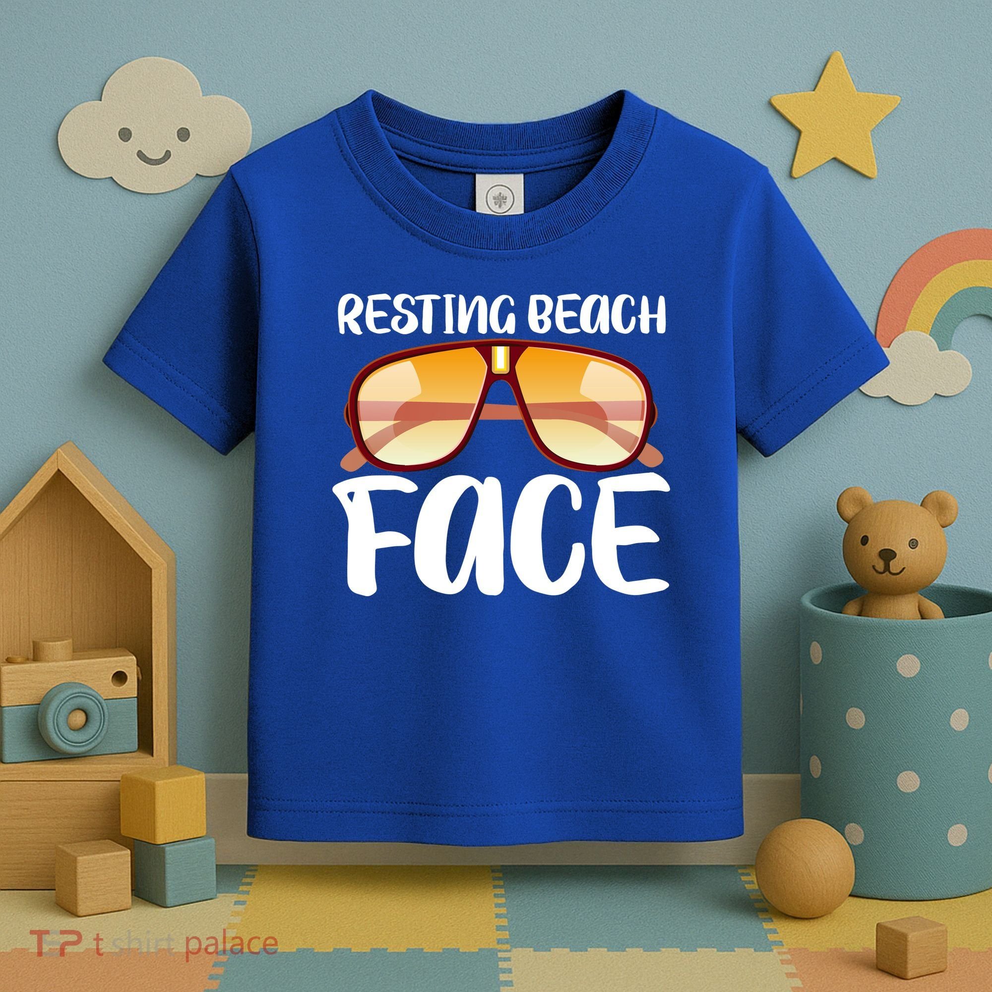 Resting Beach Face Summer Shades Toddler T-Shirt