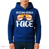 Resting Beach Face Summer Shades Kids Hoodie thumb 4