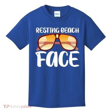 Resting Beach Face Summer Shades Kids T-Shirt
