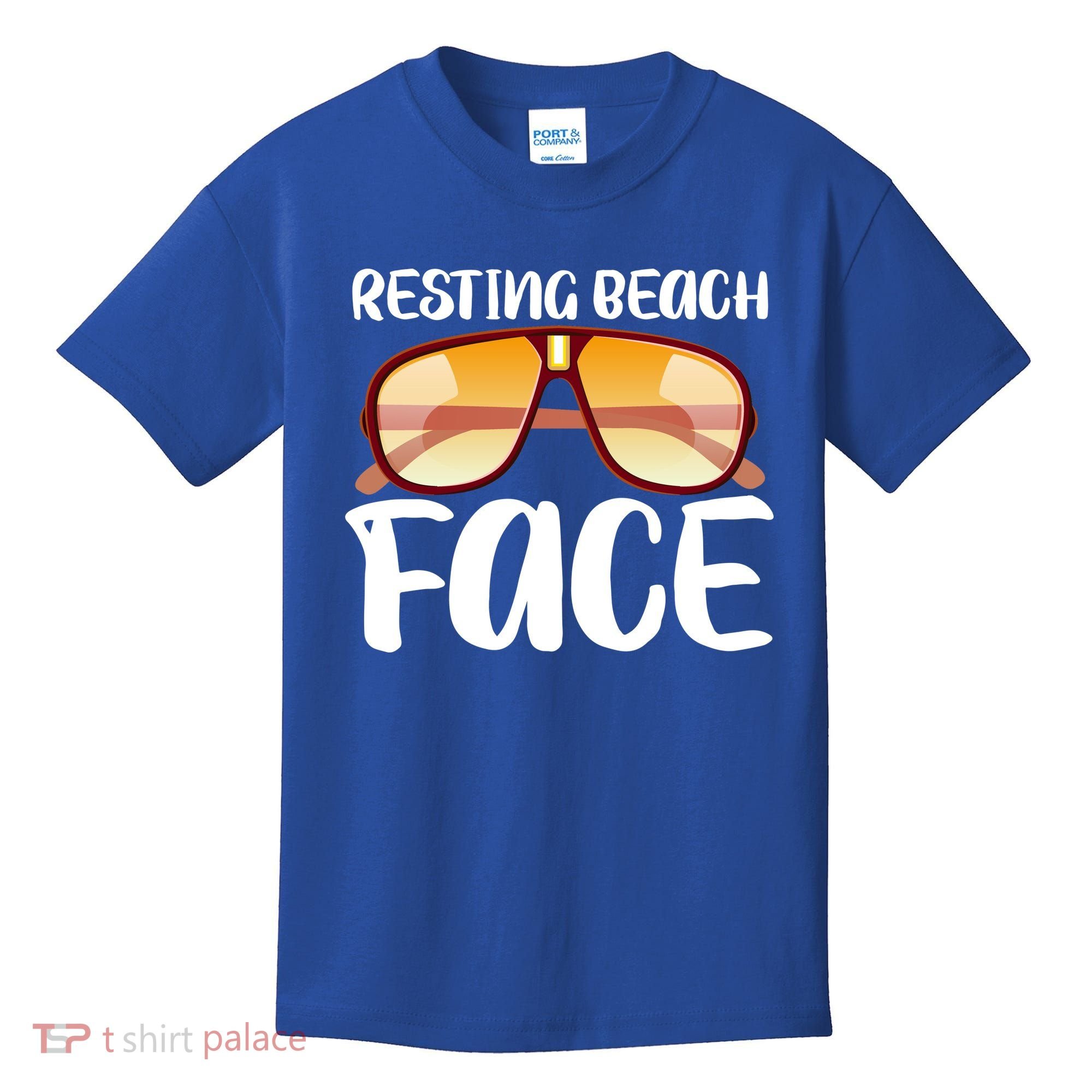 Resting Beach Face Summer Shades Kids T-Shirt