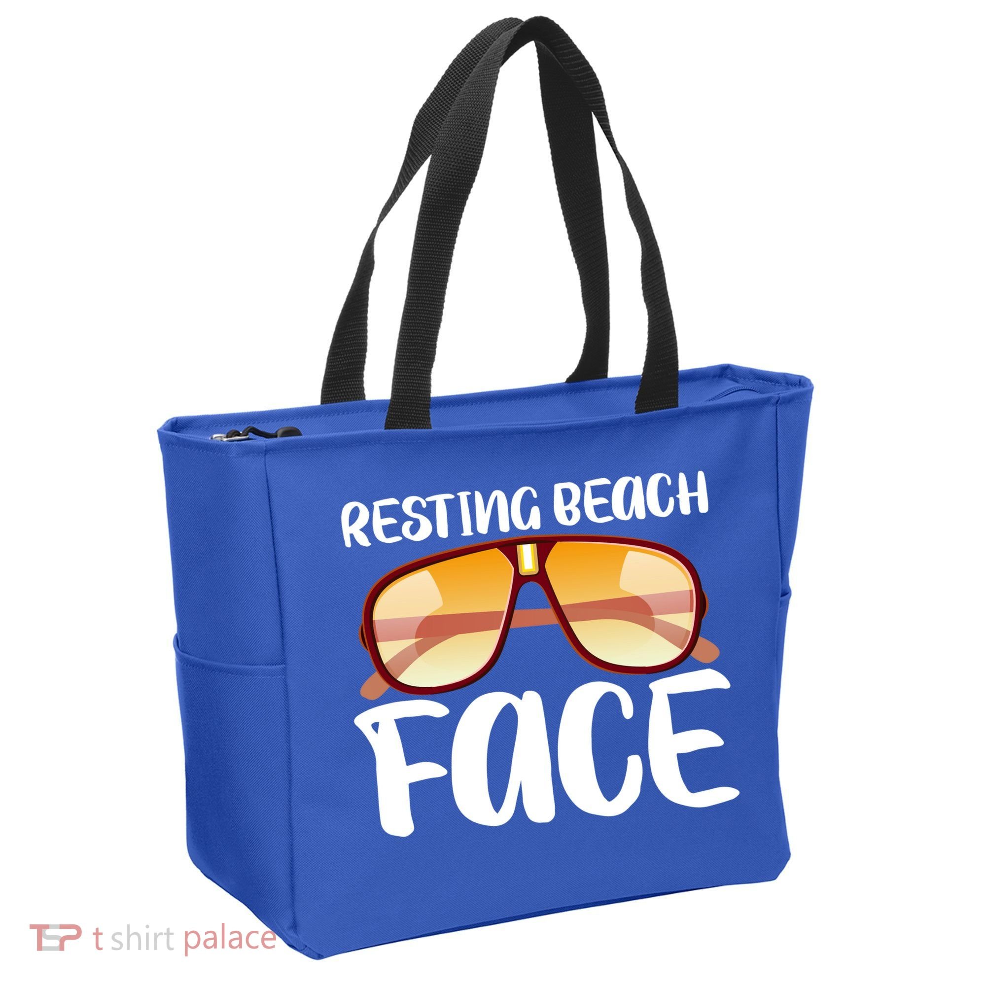 Resting Beach Face Summer Shades Tote Bag