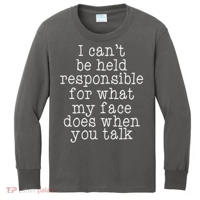 Resting B*tch Face Kids Long Sleeve Shirt