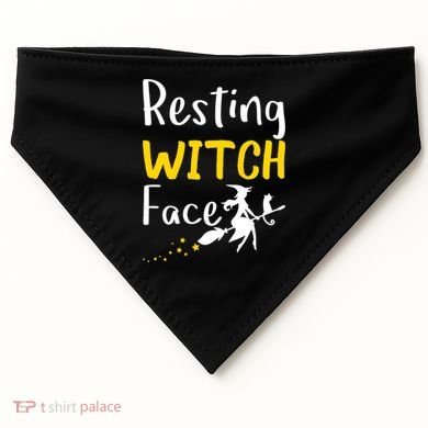Resting Witch Face USA-Made Doggie Bandana