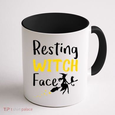 Resting Witch Face Coffee Mug back