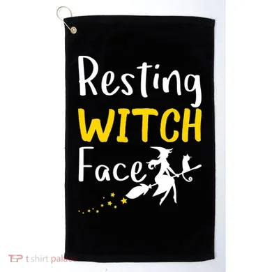 Resting Witch Face Golf Towel