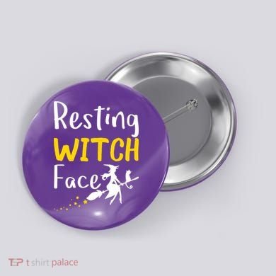 Resting Witch Face Button