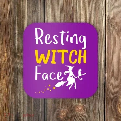 Resting Witch Face Coaster