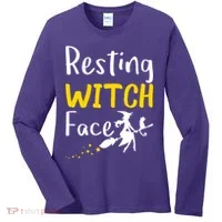 Resting Witch Face Women's Long Sleeve Shirt thumb 0