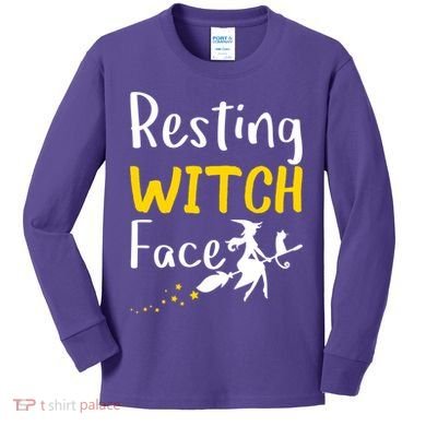 Resting Witch Face Kids Long Sleeve Shirt