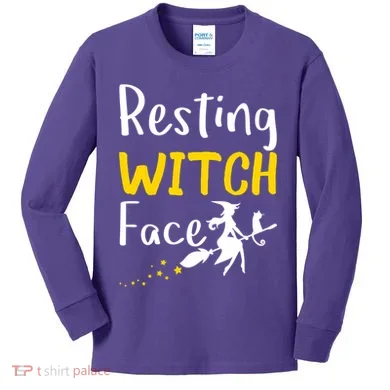 Resting Witch Face Kids Long Sleeve Shirt
