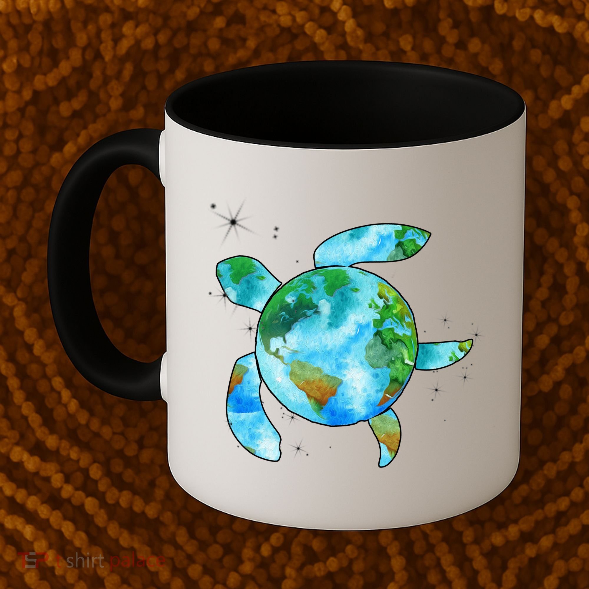Restore Earth Sea Turtle Art Save The Planet Coffee Mug