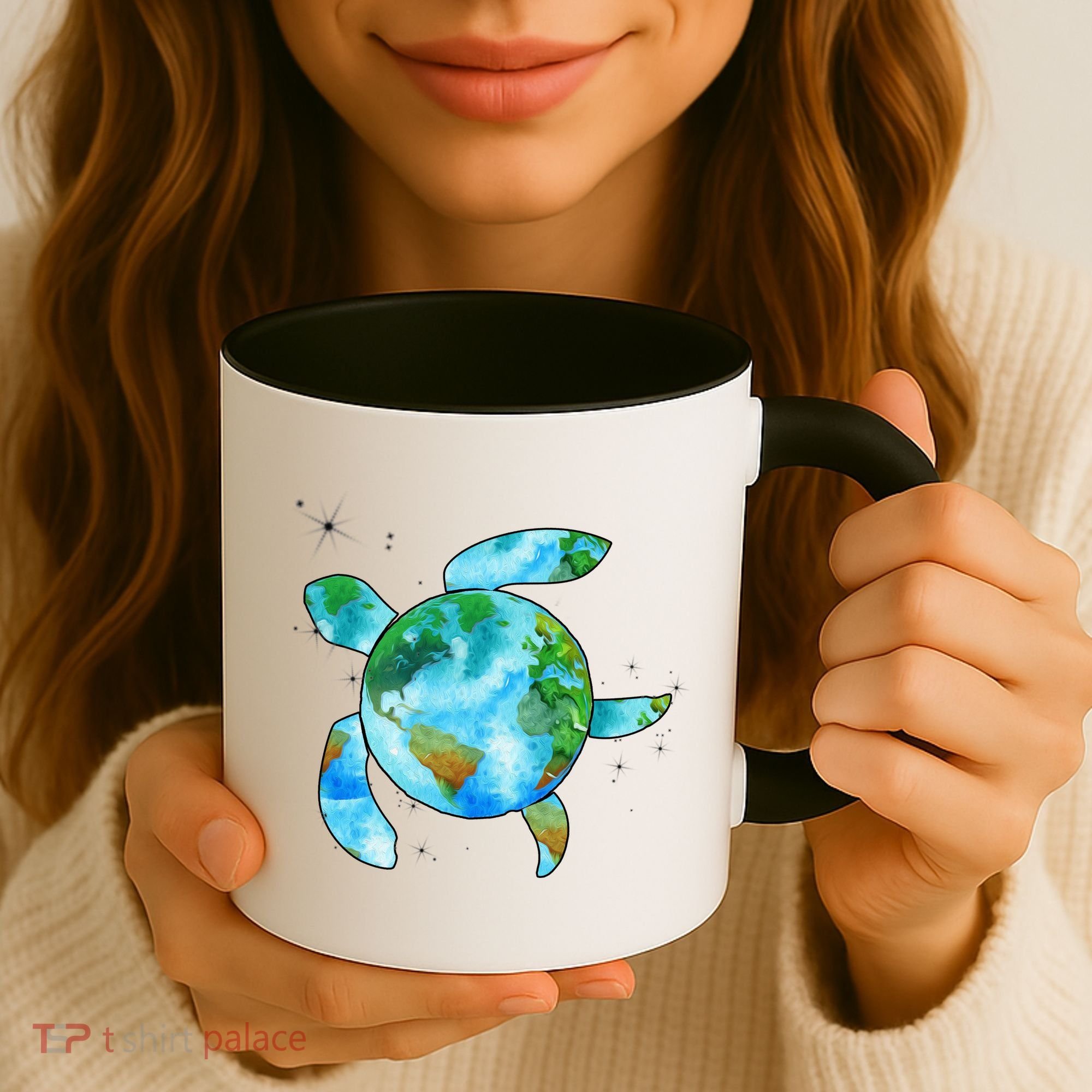 Restore Earth Sea Turtle Art Save The Planet Coffee Mug
