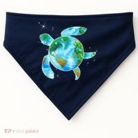 Restore Earth Sea Turtle Art Save The Planet USA-Made Doggie Bandana thumb 0