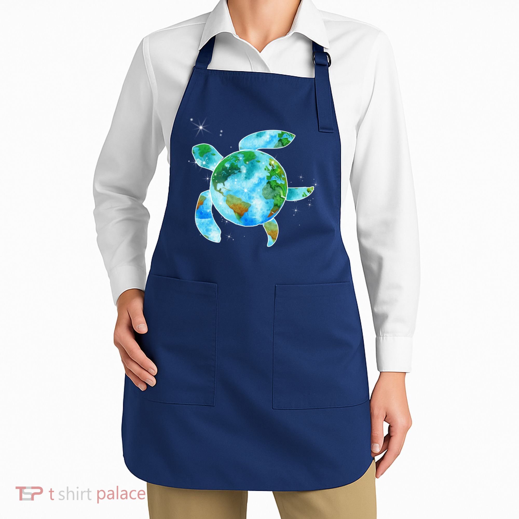 Restore Earth Sea Turtle Art Save The Planet Apron