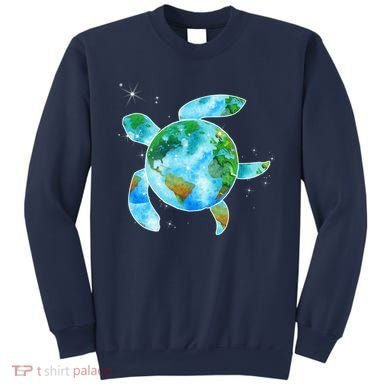 Restore Earth Sea Turtle Art Save The Planet Sweatshirt