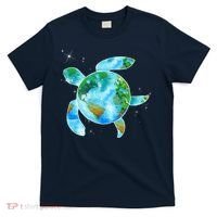 Restore Earth Sea Turtle Art Save The Planet T-Shirt thumb 0