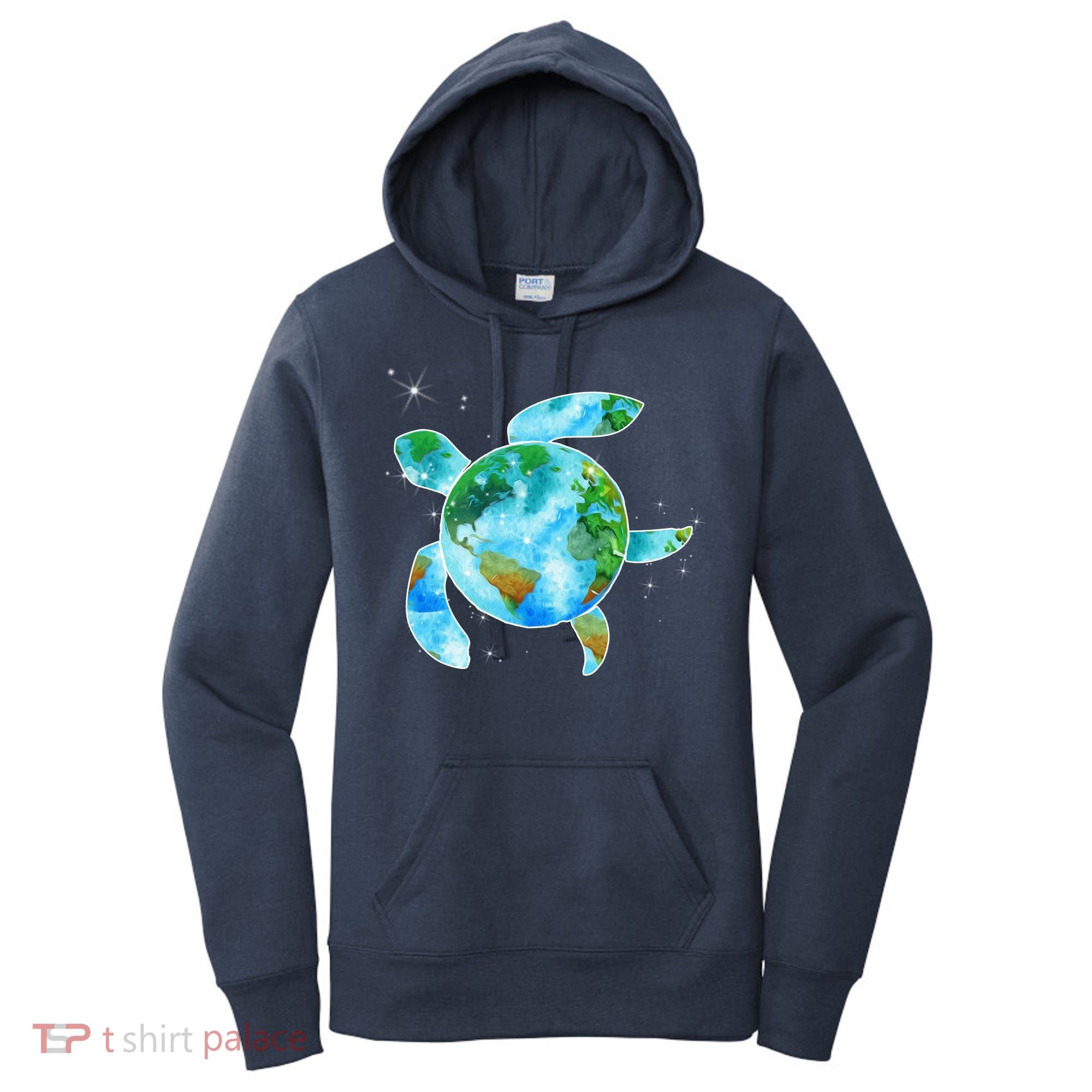 Restore Earth Sea Turtle Art Save The Planet Women's Hoodie