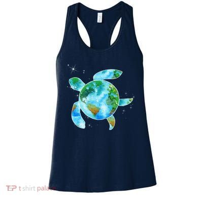 Restore Earth Sea Turtle Art Save The Planet Women's Tank Top