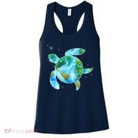 Restore Earth Sea Turtle Art Save The Planet Women's Tank Top thumb 0
