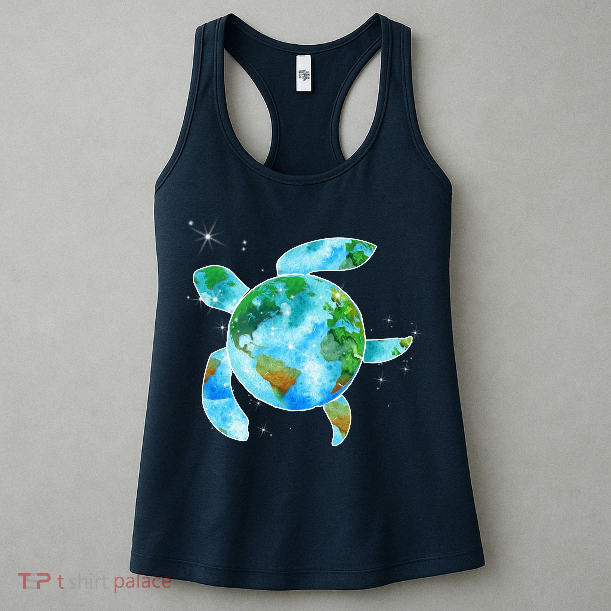 Restore Earth Sea Turtle Art Save The Planet Women's Tank Top