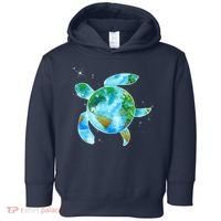 Restore Earth Sea Turtle Art Save The Planet Toddler Hoodie thumb 0