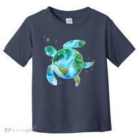 Restore Earth Sea Turtle Art Save The Planet Toddler T-Shirt thumb 0