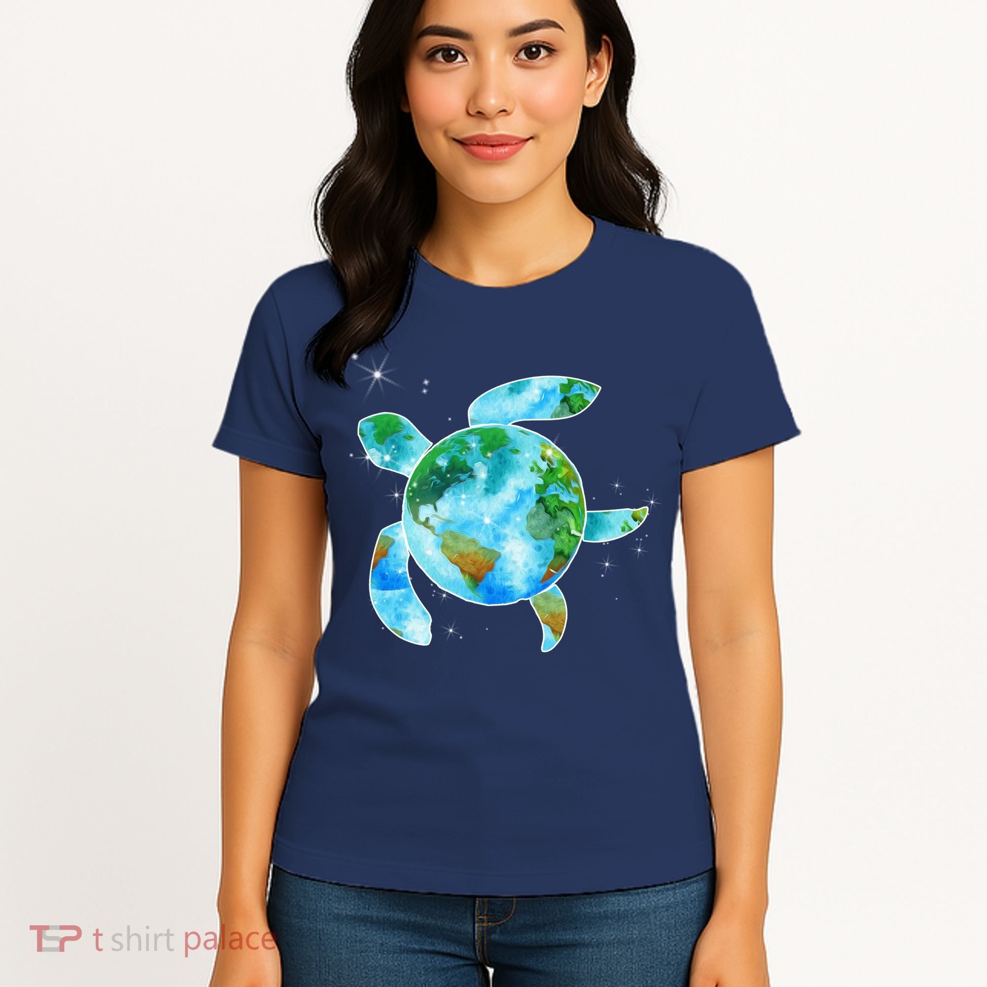 Restore Earth Sea Turtle Art Save The Planet Women's T-Shirt