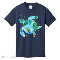 Restore Earth Sea Turtle Art Save The Planet Kids T-Shirt thumb 0