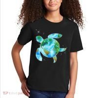Restore Earth Sea Turtle Art Save The Planet Kids T-Shirt thumb 2