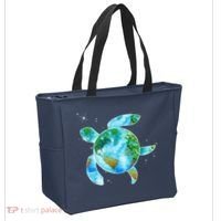 Restore Earth Sea Turtle Art Save The Planet Tote Bag thumb 2