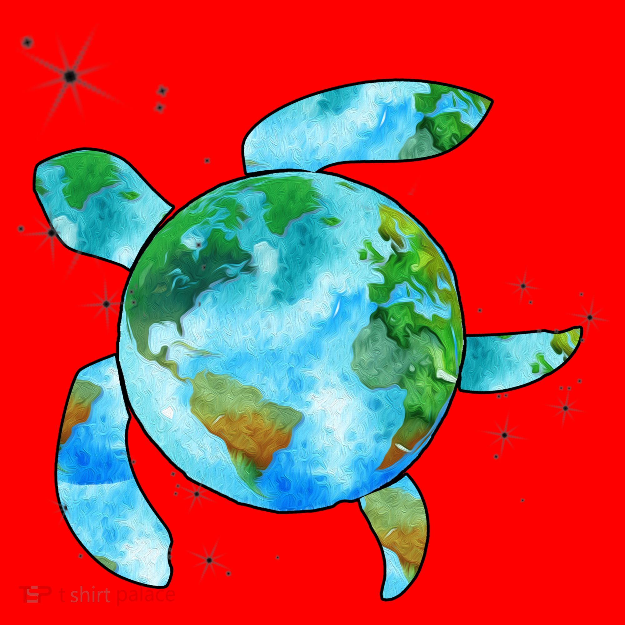 Restore Earth Sea Turtle Art Save The Planet Santa Hat