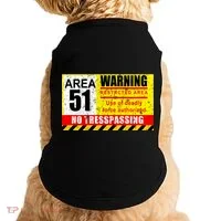 Restricted Area 51 No Trespassing Funny Doggie Tank thumb 0