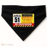 Restricted Area 51 No Trespassing Funny USA-Made Doggie Bandana thumb 0