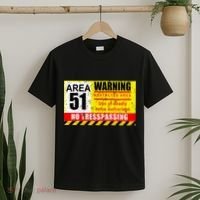 Restricted Area 51 No Trespassing Funny T-Shirt thumb 2