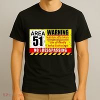Restricted Area 51 No Trespassing Funny T-Shirt thumb 3