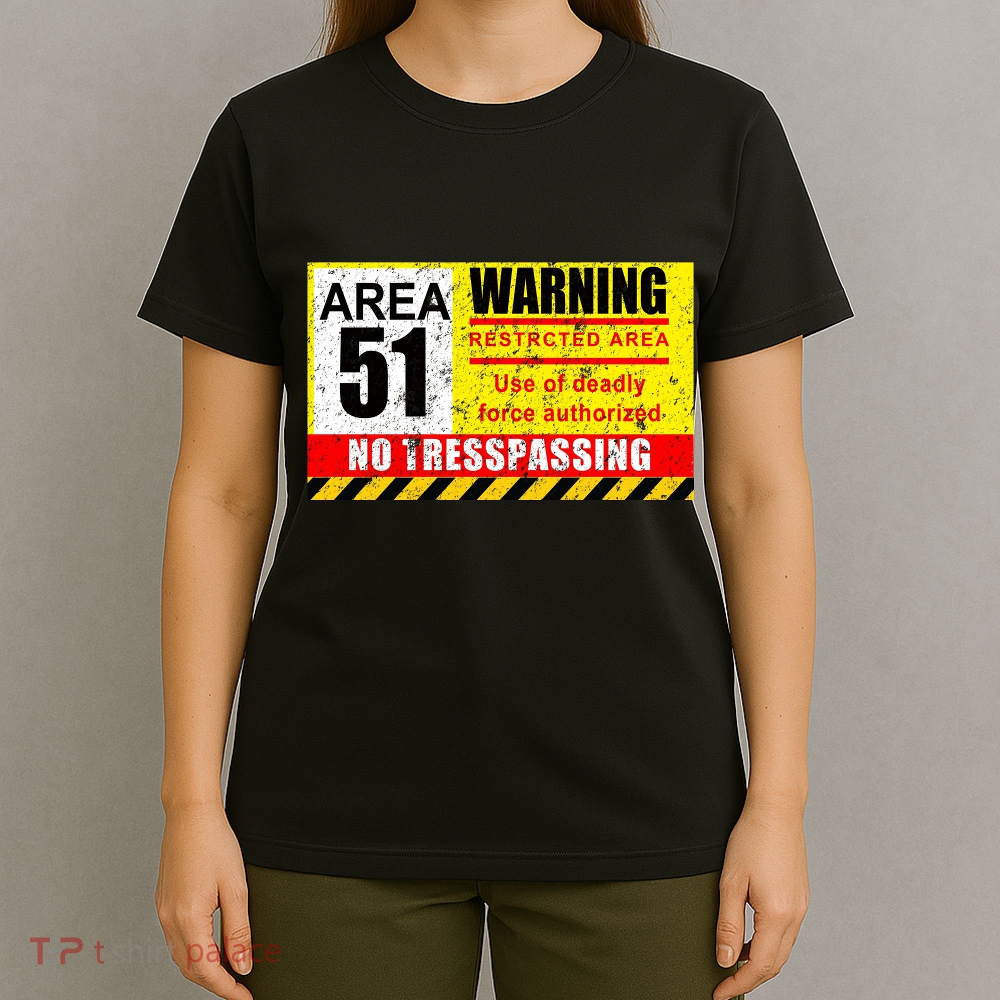 Restricted Area 51 No Trespassing Funny T-Shirt