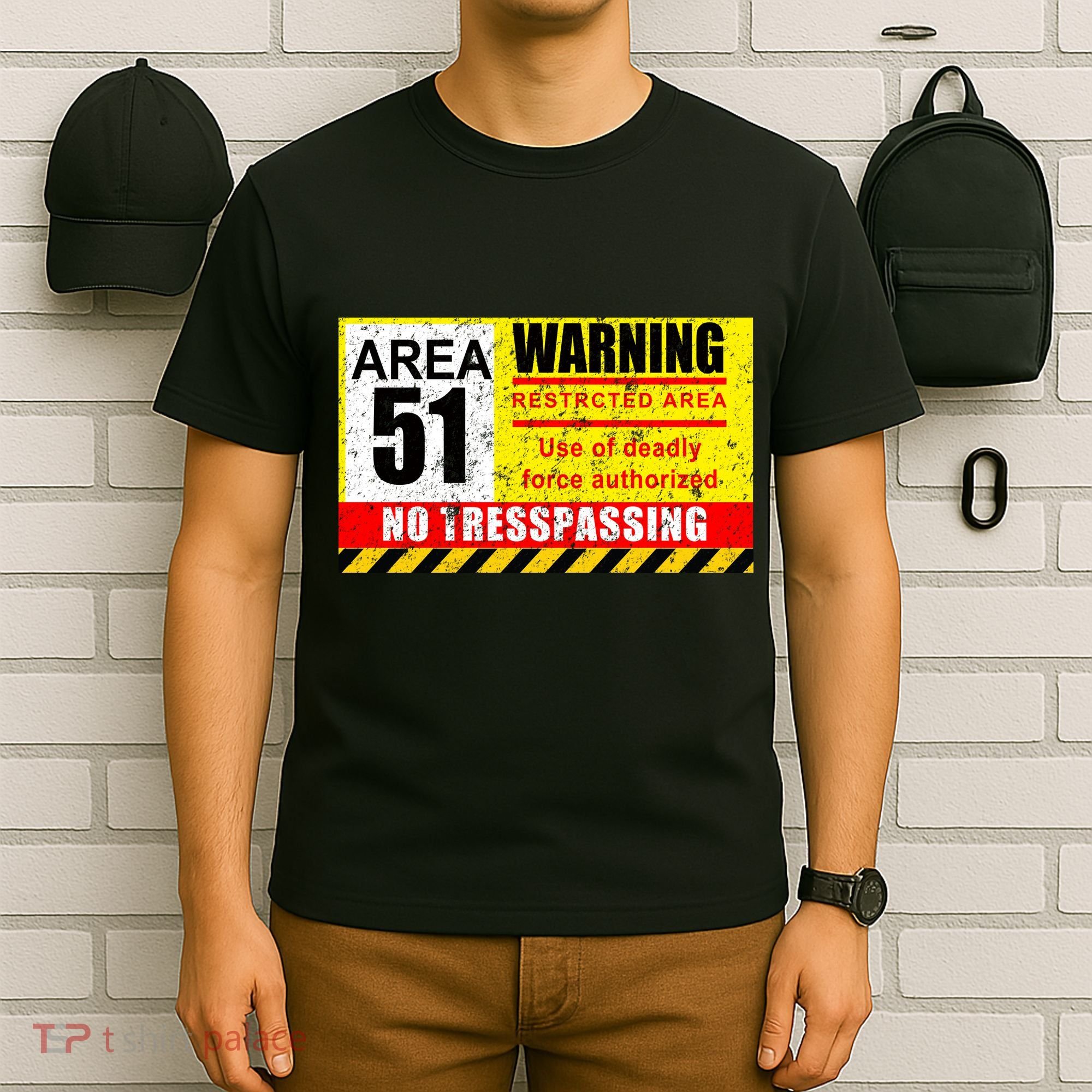 Restricted Area 51 No Trespassing Funny T-Shirt
