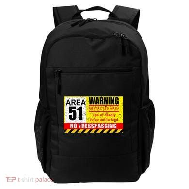 Restricted Area 51 No Trespassing Funny Backpack