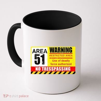 Restricted Area 51 No Trespassing Funny Coffee Mug