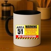 Restricted Area 51 No Trespassing Funny Coffee Mug thumb 4
