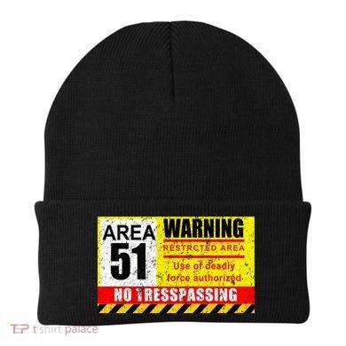 Restricted Area 51 No Trespassing Funny Beanie
