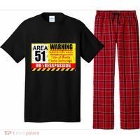 Restricted Area 51 No Trespassing Funny Pajama Set thumb 0