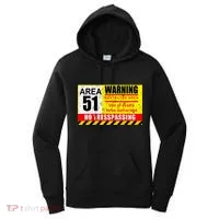 Restricted Area 51 No Trespassing Funny Women's Hoodie thumb 0