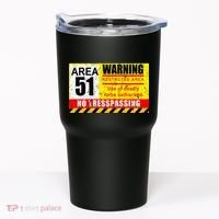 Restricted Area 51 No Trespassing Funny Tumbler thumb 0