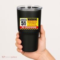 Restricted Area 51 No Trespassing Funny Tumbler thumb 2