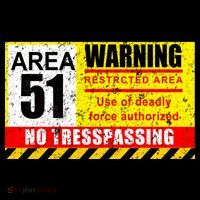 Restricted Area 51 No Trespassing Funny Ornament thumb 1